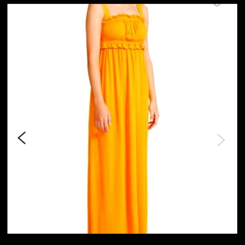 Vacation Style Maxi Sunflower 🌻 Ruched Top Dress Size XS by BB Dakota